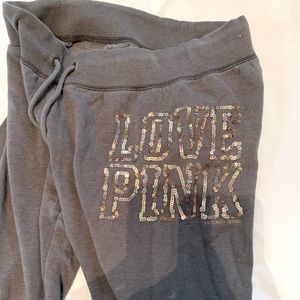 PINK sequin sweatpants